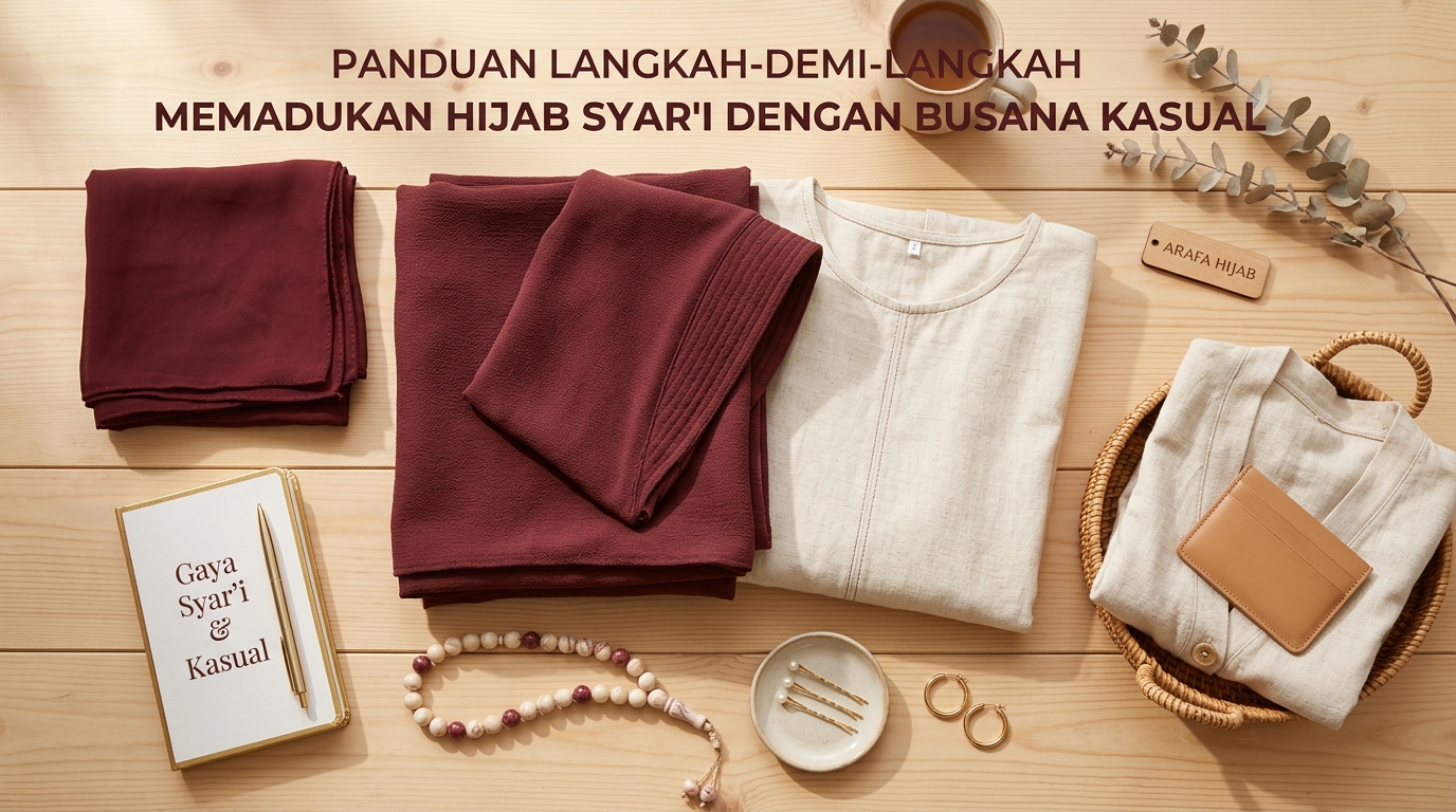 Panduan Langkah-demi-Langkah Memadukan Hijab Syar'i dengan Busana Kasual