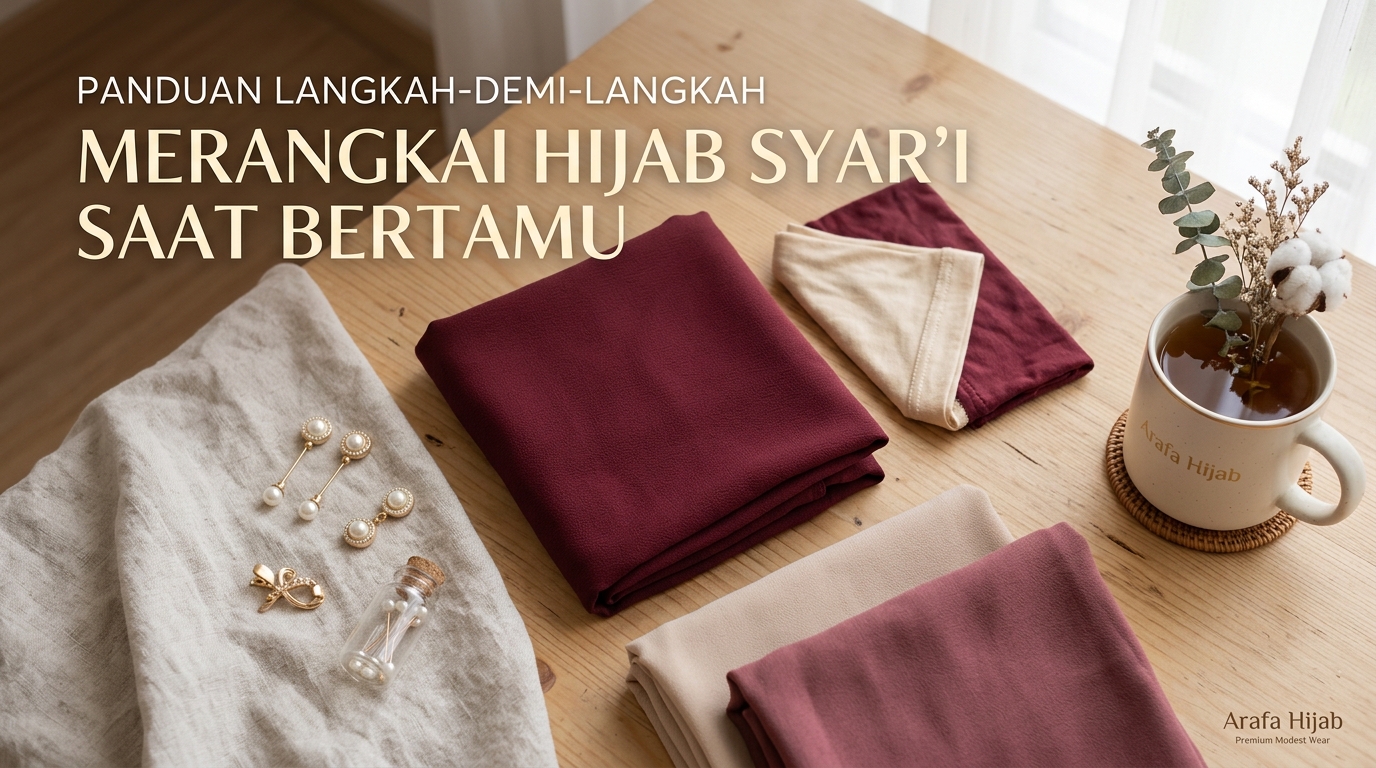Panduan Langkah-demi-Langkah Merangkai Hijab Syar'i Saat Bertamu