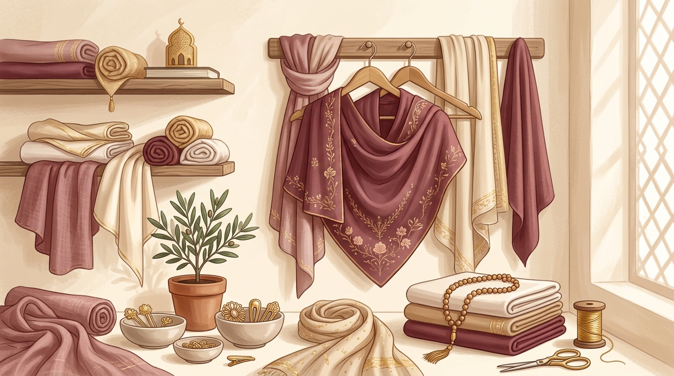 6 Cara Menata Hijab Syar'i dengan Kreatif di Rumah
