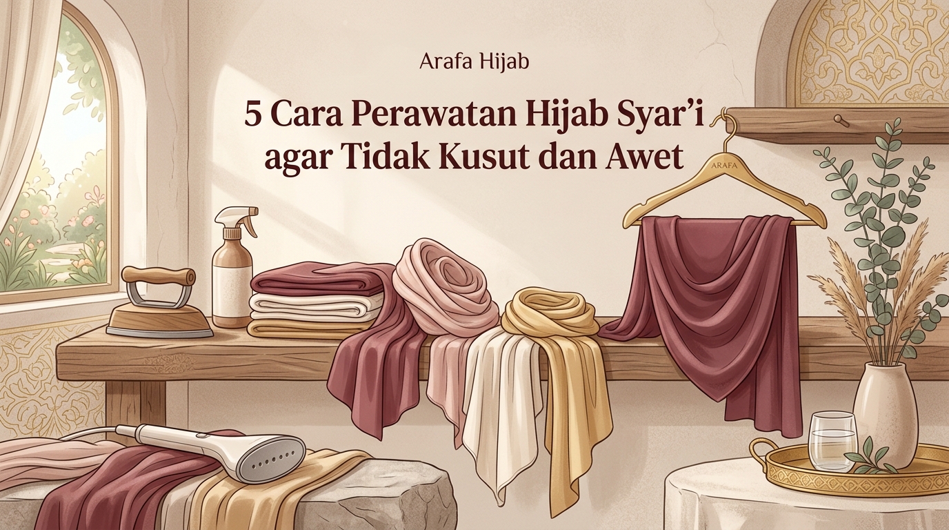 5 Cara Perawatan Hijab Syar'i agar Tidak Kusut dan Awet