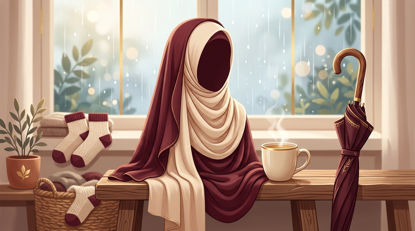 Menghadapi Musim Hujan: Hijab Syar'i yang Tetap Stylish dan Nyaman