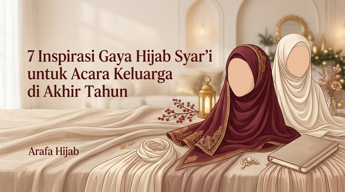 7 Inspirasi Gaya Hijab Syar'i untuk Acara Keluarga di Akhir Tahun